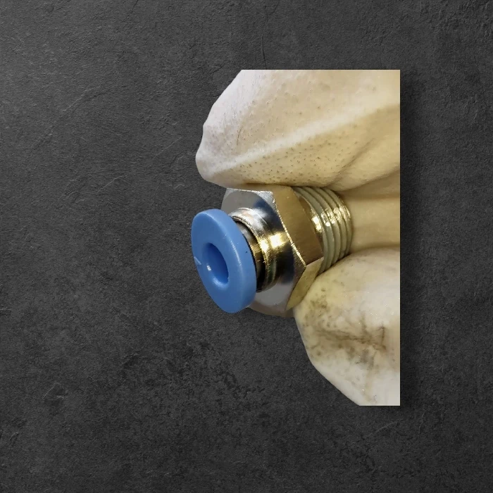 Priklop pneumatski 1/4 na 4mm inox SS304 GMP HACCP USP